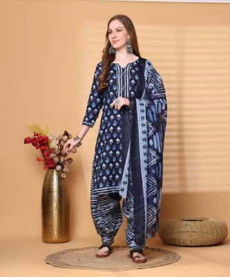 Wonder Weave Printed Kurta, Patiala & Dupatta Set