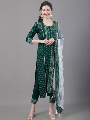 TULSATTVA Printed Kurta, Trouser/Pant & Dupatta Set
