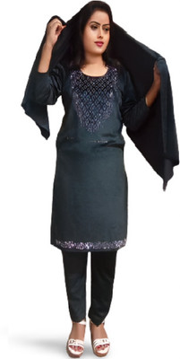 sadaya Solid, Embellished Kurta, Trouser/Pant & Dupatta Set