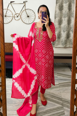 HEER SEER Embroidered Kurta, Trouser/Pant & Dupatta Set