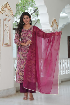 Ragvi Printed Kurta, Trouser/Pant & Dupatta Set