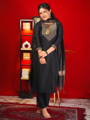 ak fashion mall Self Design Kurta, Trouser/Pant & Dupatta Set