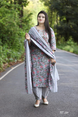 PILUDI Printed Kurta, Salwar & Dupatta Set