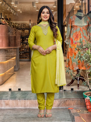 ZIBLON Embroidered Kurta, Trouser/Pant & Dupatta Set