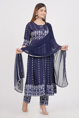 SHREE SHYAM TEXTILE Embroidered Kurta, Trouser/Pant & Dupatta Set
