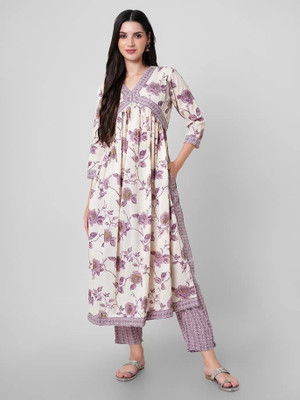 Royal Export Floral Print Kurta, Trouser/Pant & Dupatta Set