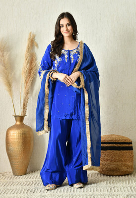 shopbegum Embroidered Kurta, Salwar & Dupatta Set