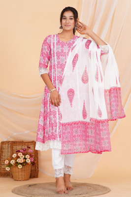 Jaipur fashion factory Printed Kurta, Salwar & Dupatta Set