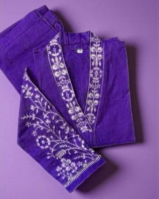 iguu Embroidered Kurta, Salwar & Dupatta Set