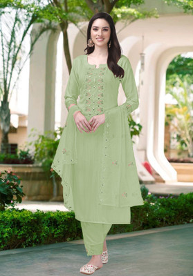 Trendmalls Embroidered Kurta, Trouser/Pant & Dupatta Set