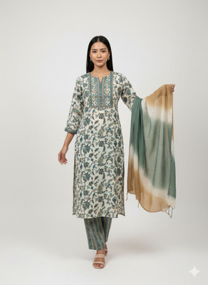 Attire Arc Printed Kurta, Trouser/Pant & Dupatta Set