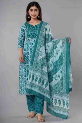 saanvi collection Floral Print Kurta, Trouser/Pant & Dupatta Set