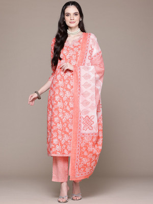 Readiprint Printed Kurta, Palazzo & Dupatta Set