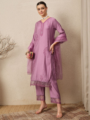 VredeVogel Embroidered Kurta, Trouser/Pant & Dupatta Set