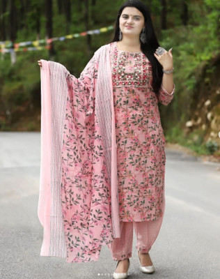 Hiyanshi Floral Print Kurta, Patiala & Dupatta Set