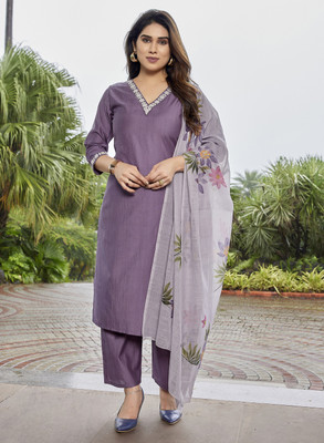 Mingora Embroidered Kurta, Dhoti Pant & Dupatta Set