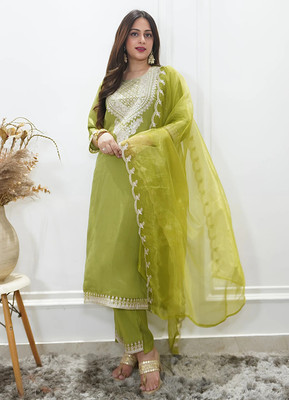 VredeVogel Embroidered Kurta, Trouser/Pant & Dupatta Set