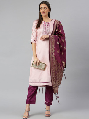 Lilots Embroidered Kurta, Trouser/Pant & Dupatta Set
