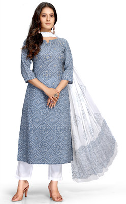 Aaradhya Fashion Embroidered Kurta, Trouser/Pant & Dupatta Set