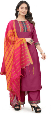 Fashire Printed Kurta, Palazzo & Dupatta Set