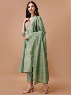 Varmaya Floral Print Kurta, Palazzo & Dupatta Set