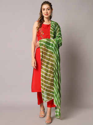 NYPA Embroidered Kurta, Trouser/Pant & Dupatta Set