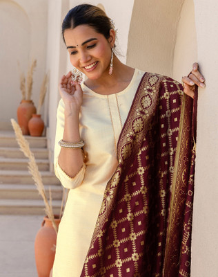 Tasrika Embellished Kurta, Salwar & Dupatta Set