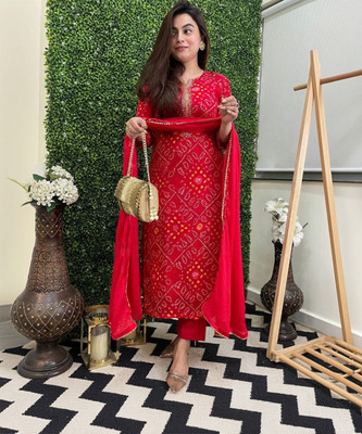 Assume Fab Embroidered Kurta, Trouser/Pant & Dupatta Set