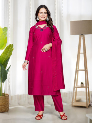 DHVIJA FASHION Self Design Kurta, Trouser/Pant & Dupatta Set