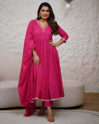 PURVAIYA CREATION Embroidered Kurta, Trouser/Pant & Dupatta Set