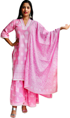 Preety World Printed Kurta, Sharara & Dupatta Set