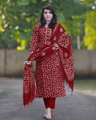 dearknot Embroidered Kurta, Trouser/Pant & Dupatta Set
