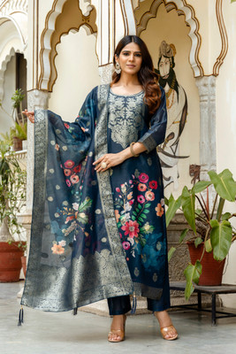 KIONA FAB Printed Kurta, Trouser/Pant & Dupatta Set