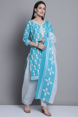 Rajnandini Printed Kurta, Patiala & Dupatta Set