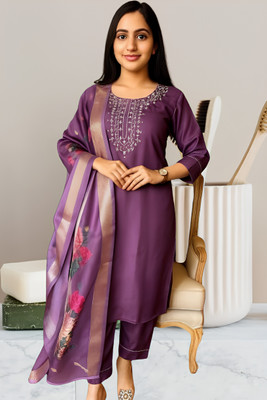 bajrang fashion Embroidered Kurta, Trouser/Pant & Dupatta Set