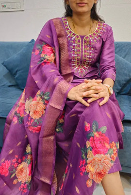 HAYOL Embroidered Kurta, Trouser/Pant & Dupatta Set