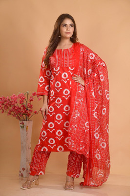 Mamta Jr Fashion Floral Print Kurta, Trouser/Pant & Dupatta Set