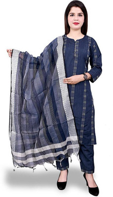 A S Enterprises Printed Kurta, Trouser/Pant & Dupatta Set
