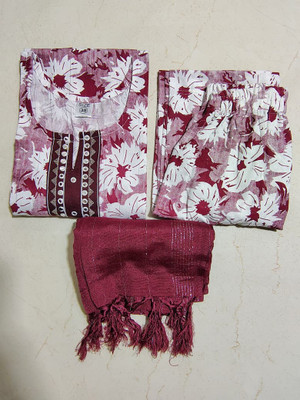MTA HUB Printed Kurta, Trouser/Pant & Dupatta Set
