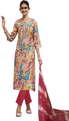 CD COLLECTIONS Printed, Graphic Print, Floral Print Kurta, Trouser/Pant & Dupatta Set