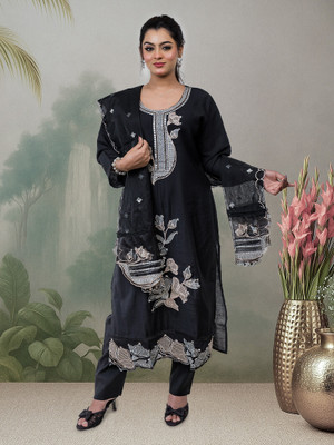 Zohra Embellished, Embroidered Kurta, Patiala & Dupatta Set