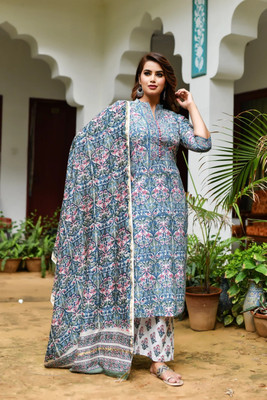 Leriya Fashion Printed Kurta, Trouser/Pant & Dupatta Set