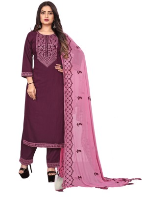 ANVRUYA BOUTIQUE Embroidered Kurta, Trouser/Pant & Dupatta Set