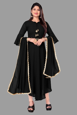 VSPCreation Solid Kurta, Salwar & Dupatta Set