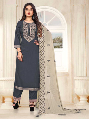 PREJAL FASHION Embroidered Kurta, Trouser/Pant & Dupatta Set