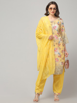 OMASU FASHION Floral Print Kurta, Salwar & Dupatta Set