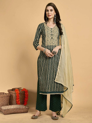 jmm Printed Kurta, Trouser/Pant & Dupatta Set