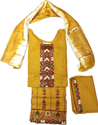 Malekas Collection Embroidered Kurta, Trouser/Pant & Dupatta Set