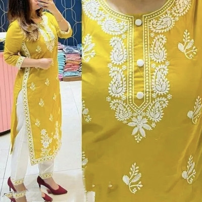 MITALCRIATION Embroidered Kurta, Trouser/Pant & Dupatta Set