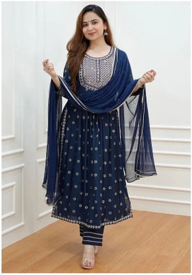 kipek Embroidered Kurta, Trouser/Pant & Dupatta Set